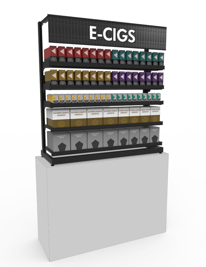 4 ft Low Profile Premium Electronic E Cigs Merchandiser - Image 2