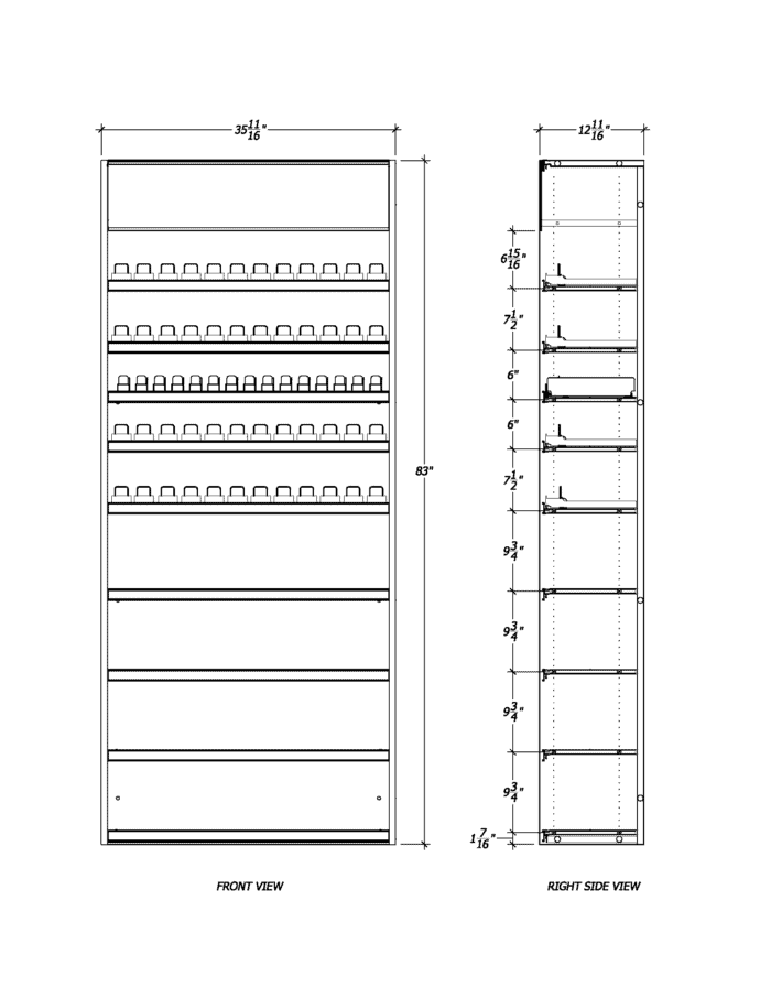 3 ft High Profile Wood Electronic E Cigs Merchandiser