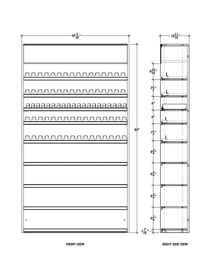 4 ft High Profile Wood Electronic E Cigs Merchandiser