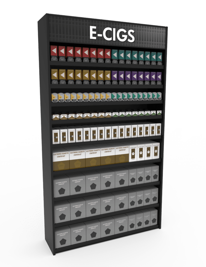 4 ft High Profile Wood Electronic E Cigs Merchandiser - Image 2