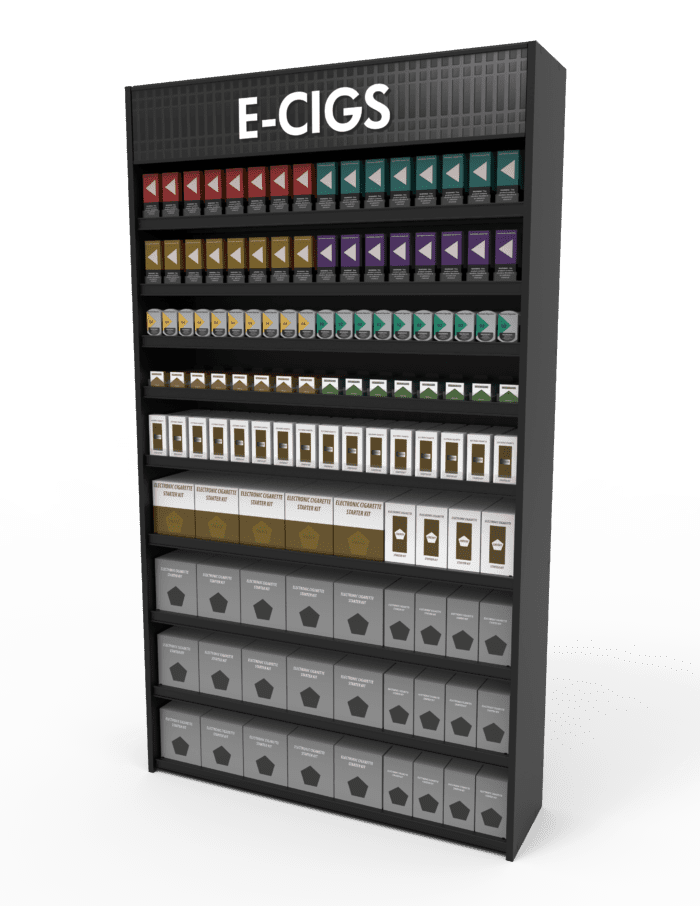 4 ft High Profile Wood Electronic E Cigs Merchandiser - Image 3