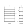 3 ft Low Profile Wood Electronic E Cigs Merchandiser