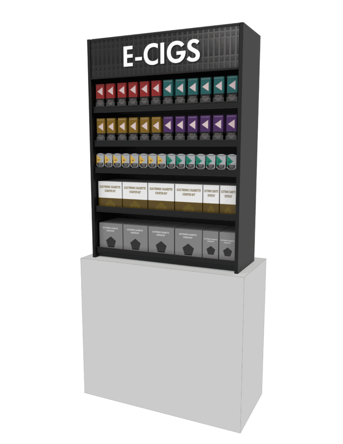 3 ft Low Profile Wood Electronic E Cigs Merchandiser - Image 3