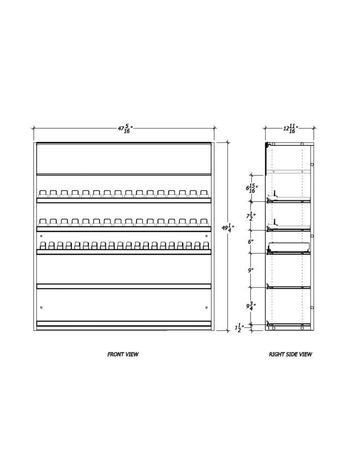 4 ft Low Profile Wood Electronic E Cigs Merchandiser