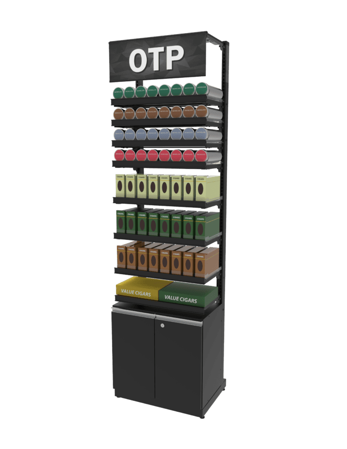 2 ft High Profile Premium OTP Merchandiser w/ Cabinet - Image 3