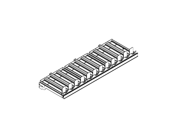 3 ft Can Pusher Shelf