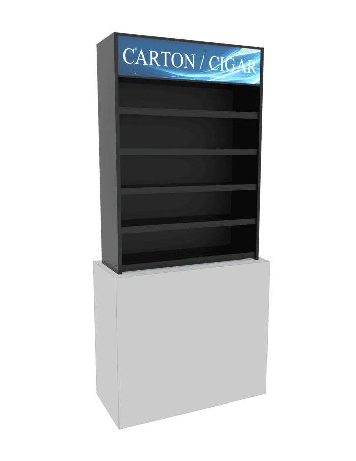 3 ft Low Profile Wood Flat Shelves Merchandiser - Image 2