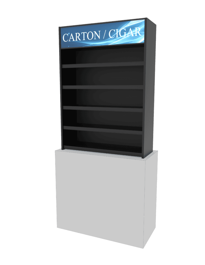 3 ft Low Profile Wood Flat Shelves Merchandiser - Image 3