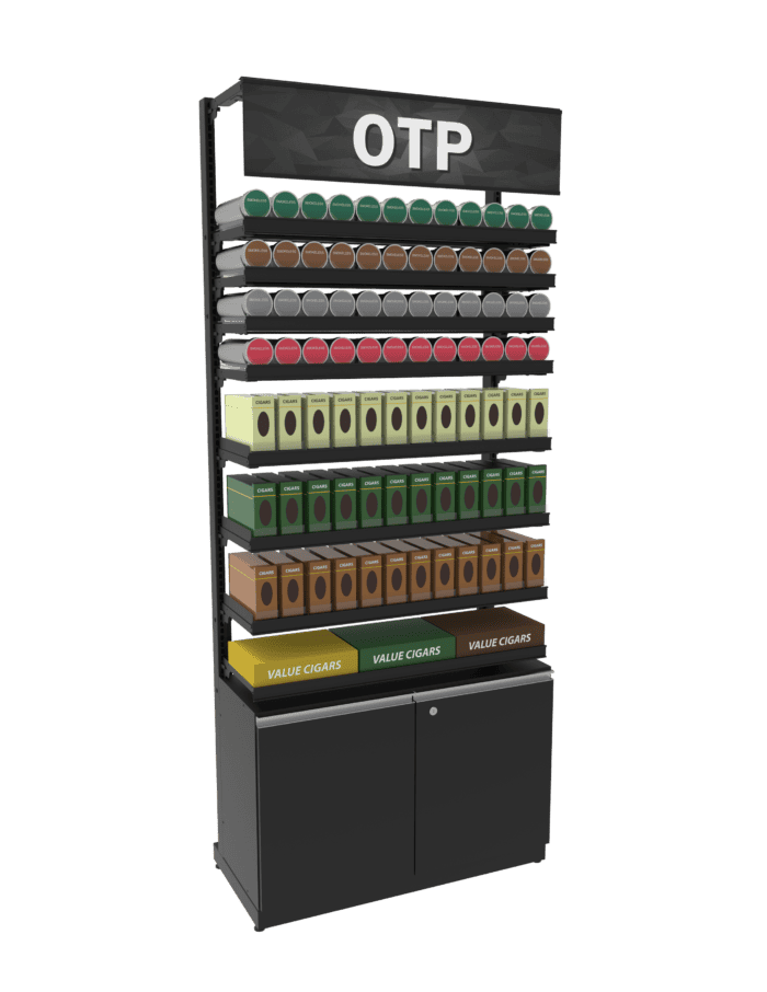 3 ft High Profile Premium OTP Merchandiser w/ Cabinet - Image 2
