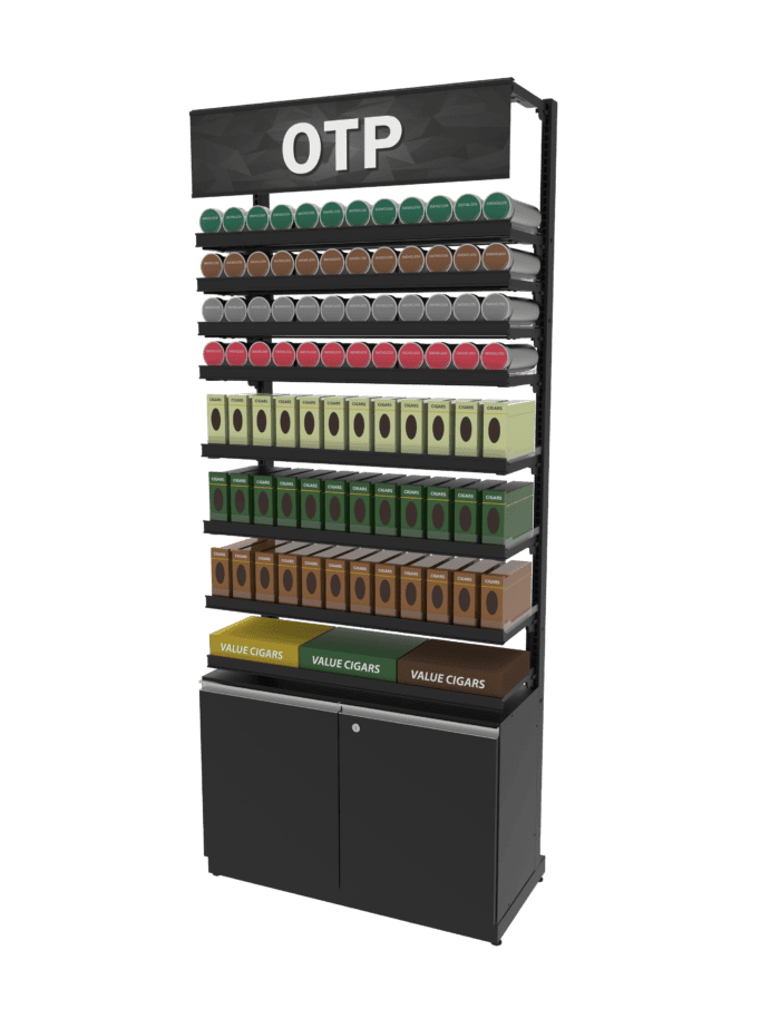 3 ft High Profile Premium OTP Merchandiser w/ Cabinet - Image 3