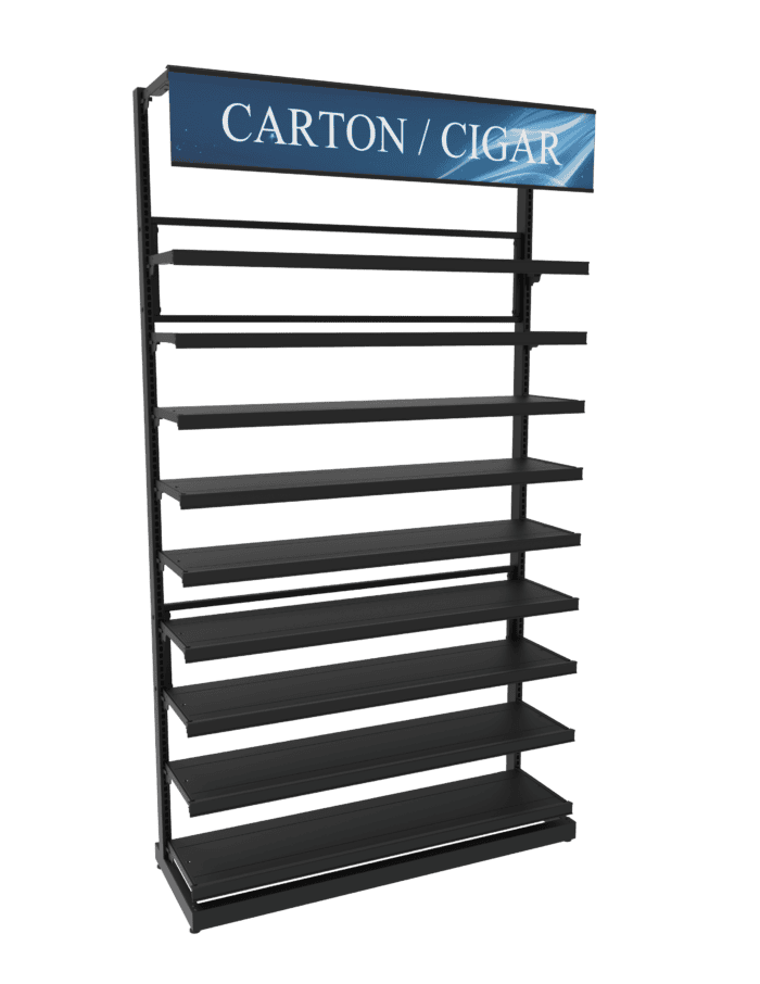 4 ft High Profile Premium Flat Shelves Merchandiser - Image 2