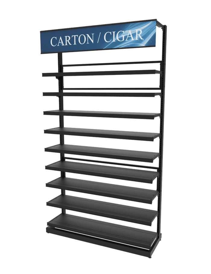 4 ft High Profile Premium Flat Shelves Merchandiser - Image 3