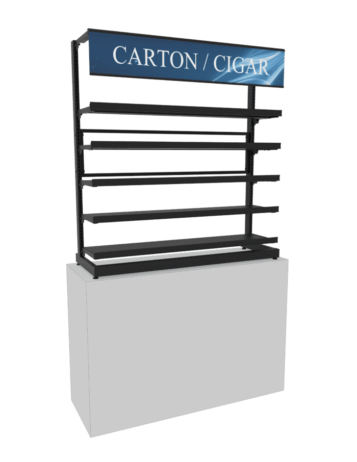 4 ft Low Profile Premium Flat Shelves Merchandiser - Image 2