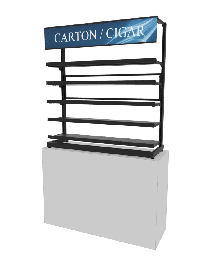 4 ft Low Profile Premium Flat Shelves Merchandiser - Image 3