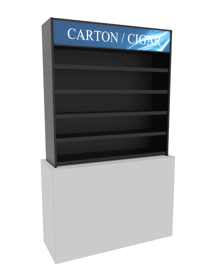 4 ft Low Profile Wood Flat Shelves Merchandiser - Image 2