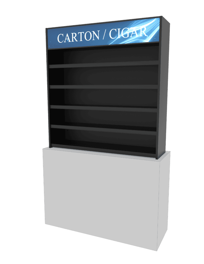 4 ft Low Profile Wood Flat Shelves Merchandiser - Image 3