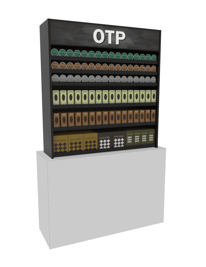 4 ft Low Profile Wood OTP Merchandiser - Image 2