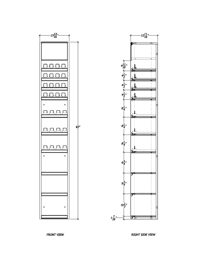 1 ft High Profile Wood OTP Merchandiser