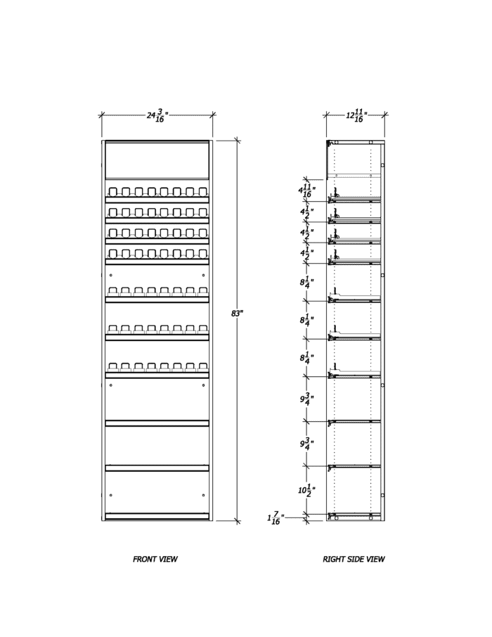 2 ft High Profile Wood OTP Merchandiser