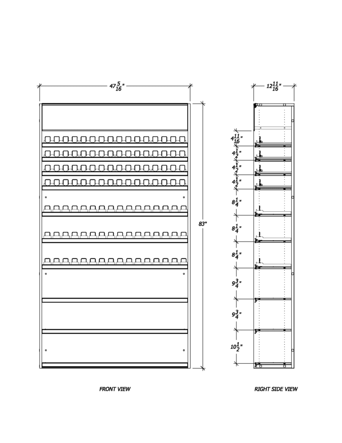 4 ft High Profile Wood OTP Merchandiser
