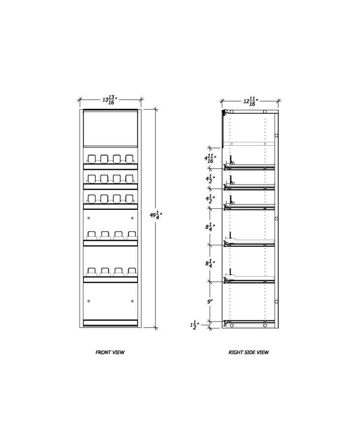 1 ft Low Profile Wood OTP Merchandiser