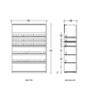 3 ft Low Profile Wood OTP Merchandiser