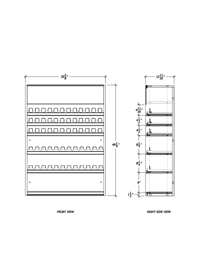 3 ft Low Profile Wood OTP Merchandiser