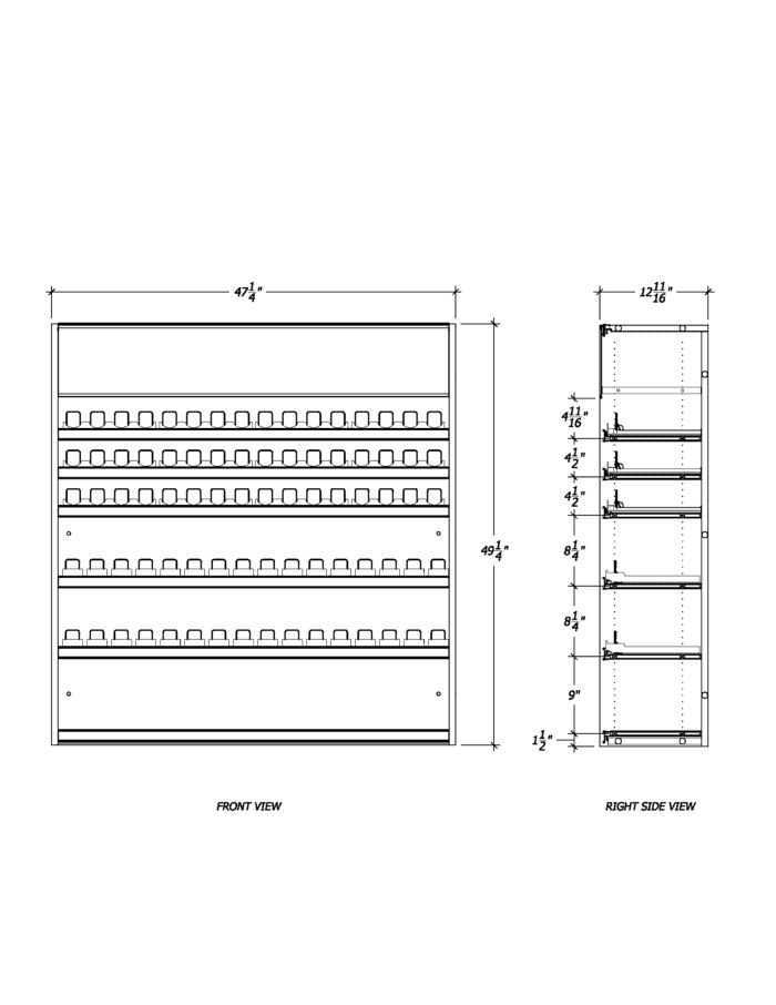 4 ft Low Profile Wood OTP Merchandiser