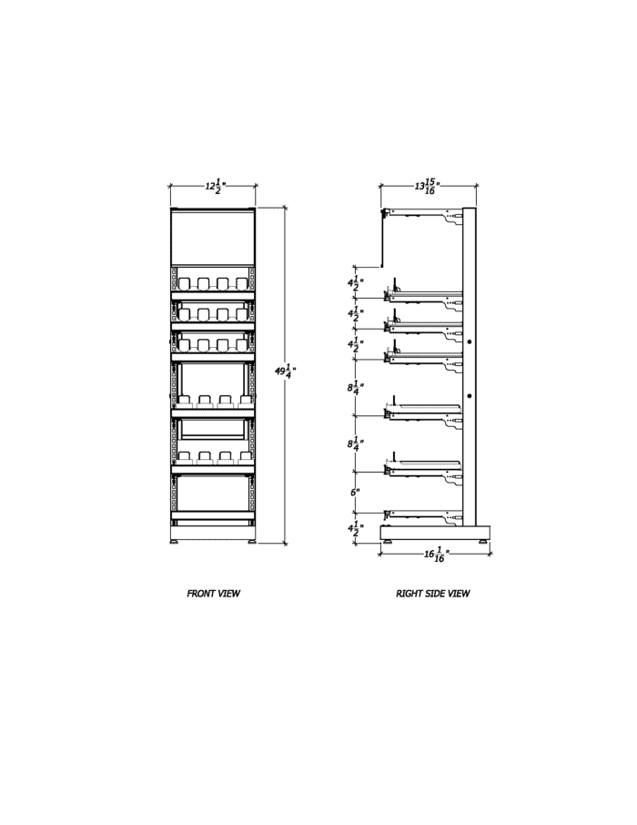 1 ft Low Profile Premium OTP Merchandiser