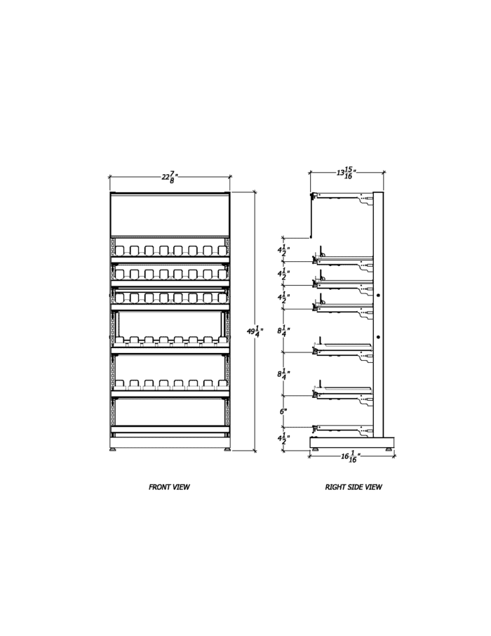 2 ft Low Profile Premium OTP Merchandiser