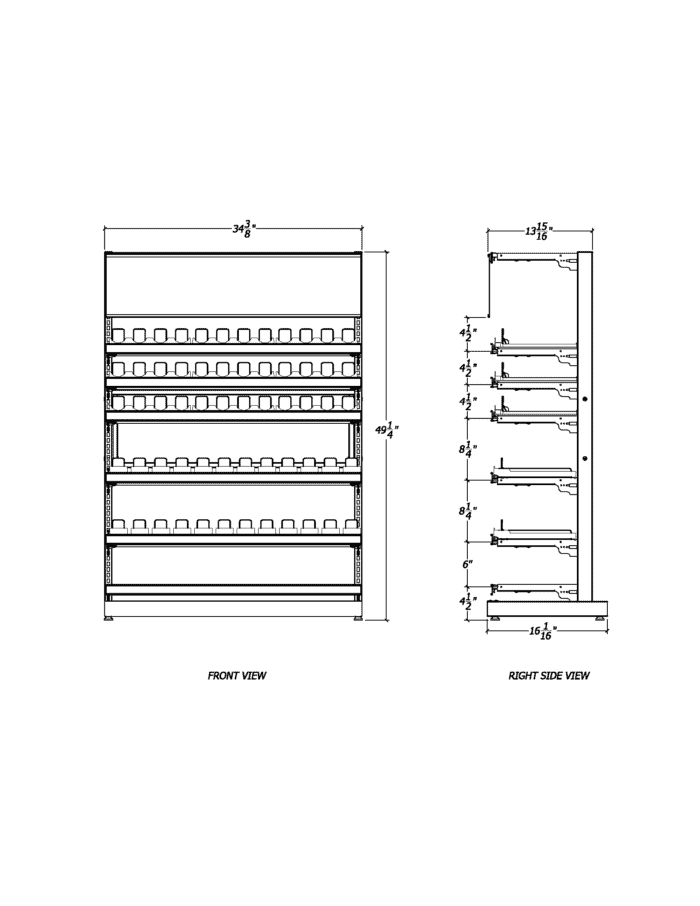 3 ft Low Profile Premium OTP Merchandiser