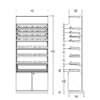 3 ft High Profile Premium OTP Merchandiser w/ Cabinet