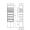 2 ft High Profile Premium OTP Merchandiser w/ Cabinet