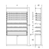 4 ft High Profile Premium OTP Merchandiser w/ Cabinet