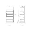 2 ft Low Profile Premium Flat Shelves Merchandiser