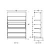 3 ft Low Profile Premium Flat Shelves Merchandiser