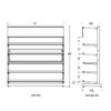 4 ft Low Profile Premium Flat Shelves Merchandiser