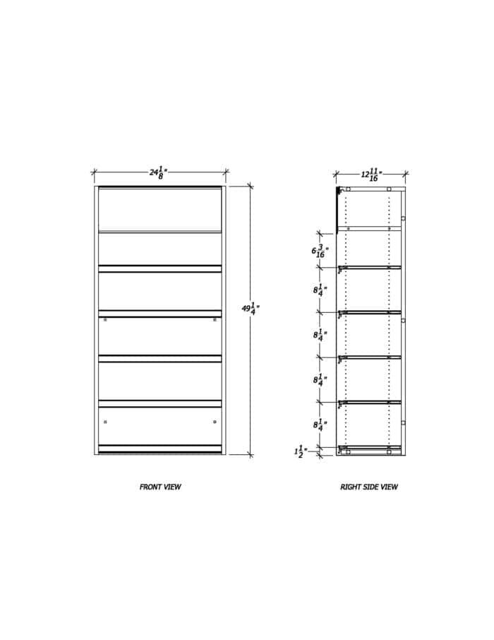 2 ft Low Profile Wood Flat Shelves Merchandiser