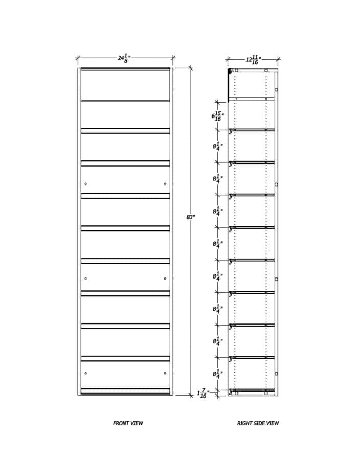 2 ft High Profile Wood Flat Shelves Merchandiser