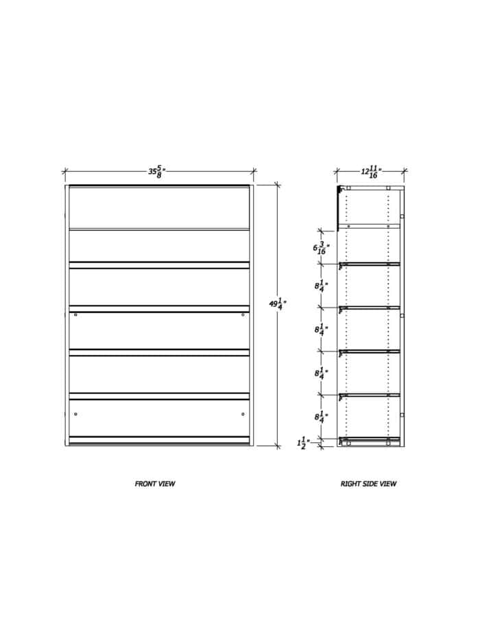 3 ft Low Profile Wood Flat Shelves Merchandiser
