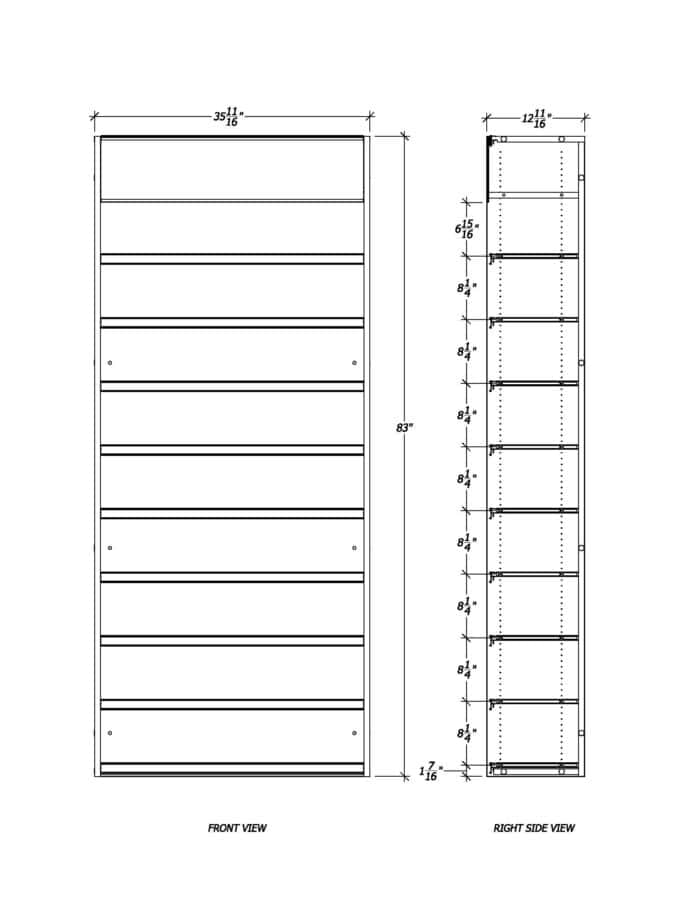 3 ft High Profile Wood Flat Shelves Merchandiser