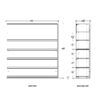 4 ft Low Profile Wood Flat Shelves Merchandiser
