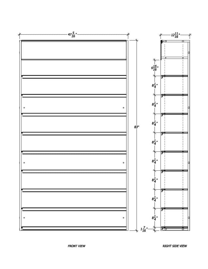 4 ft High Profile Wood Flat Shelves Merchandiser